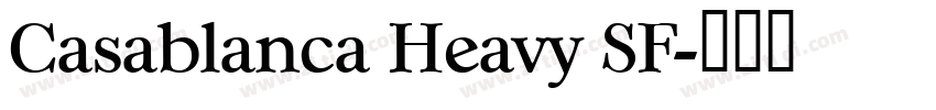 Casablanca Heavy SF字体转换
